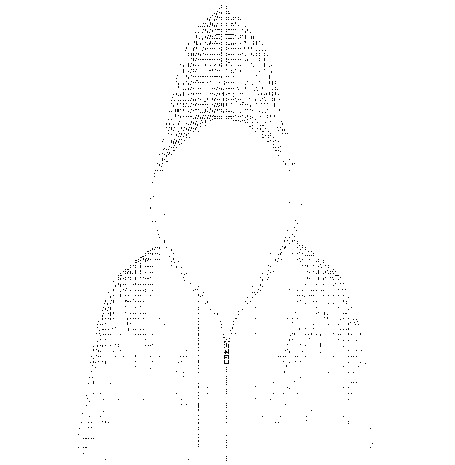 Silhouette hacker in hoodie